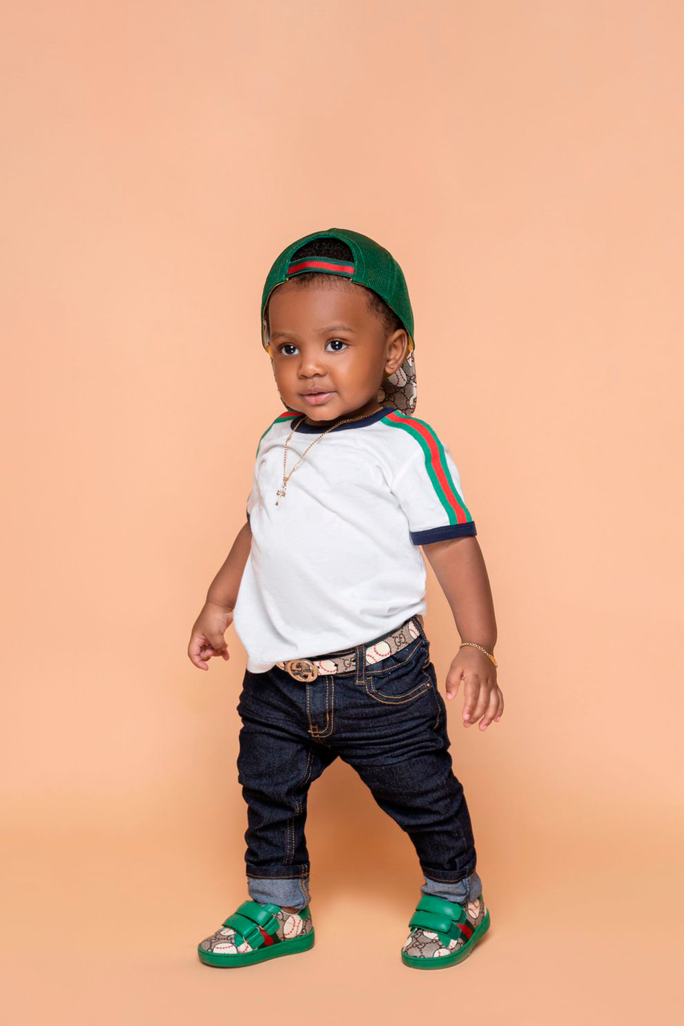 Toddler boy in gucci